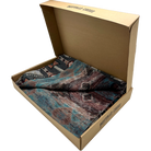 Turquoise 100% Polyester Buffalo Cross Throw Blanket With Wonderful Box Packing.