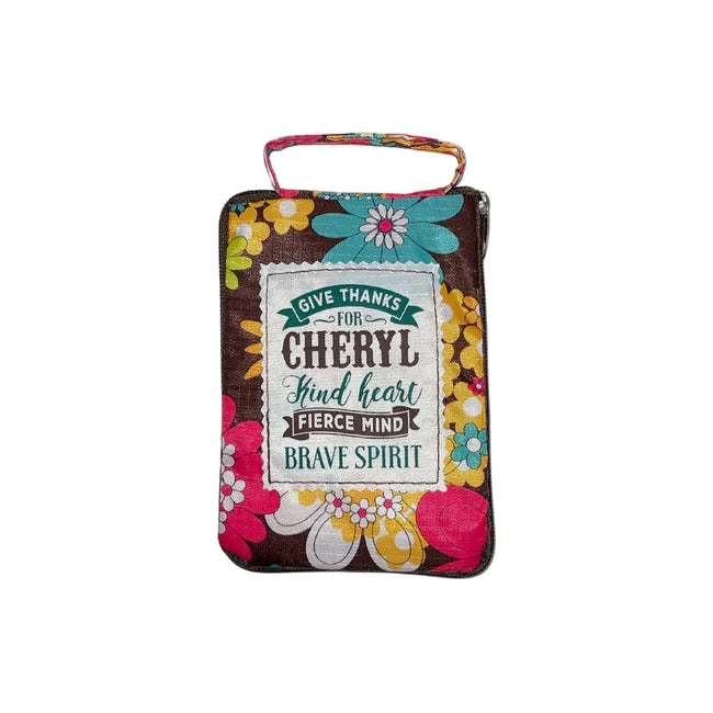 Beautiful Print Tote Bag Nicely Quoted With "Give Thanks For Cheryl Kind Heart Fierce Mind Brave Spirit"