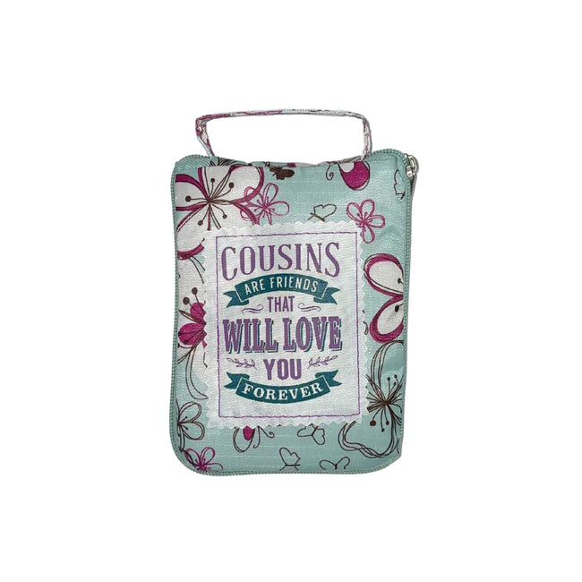 Beautiful Print Tote Bag Nicely Quoted With "Cousins Are Friends That Will Love You Forever"