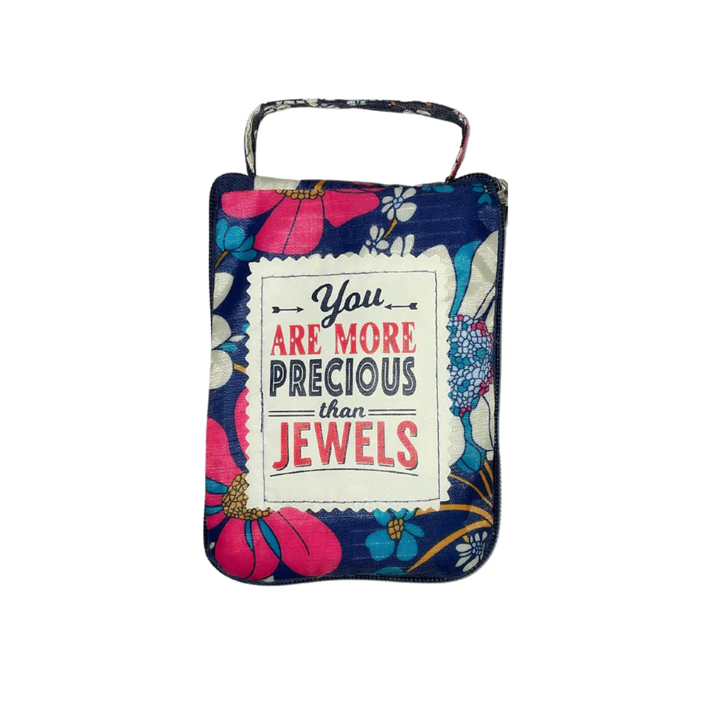 Beautiful Print Tote Bag Nicely Quoted With "You Are More Precious Than Jewels"