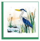 Great Blue Heron Handmade Quilling Card Which Is Symbolizing Grace And Resilience