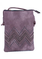Rose color Ziczac Design Crossbody Cellphone Bag With an Adjustable Strap