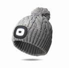 One Size Pom Pom Rechargable Hat With USB charging
