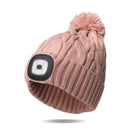 One Size Pom Pom Rechargable Hat With USB charging