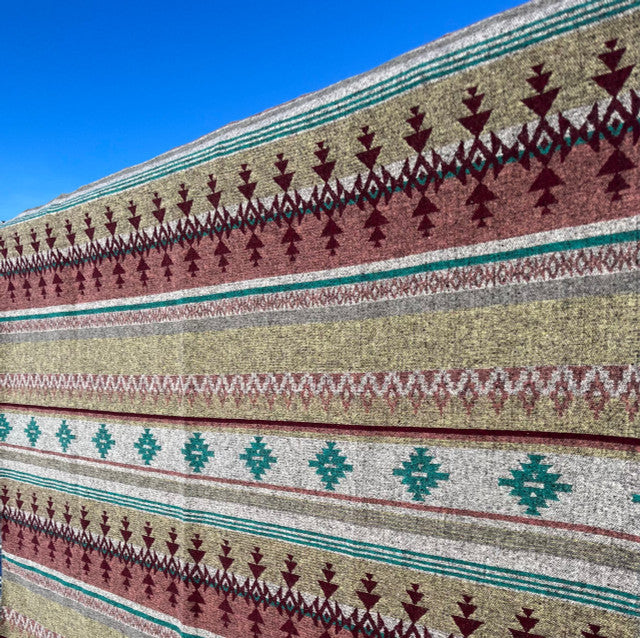 Buffalo cross throw blanket Indigenous design