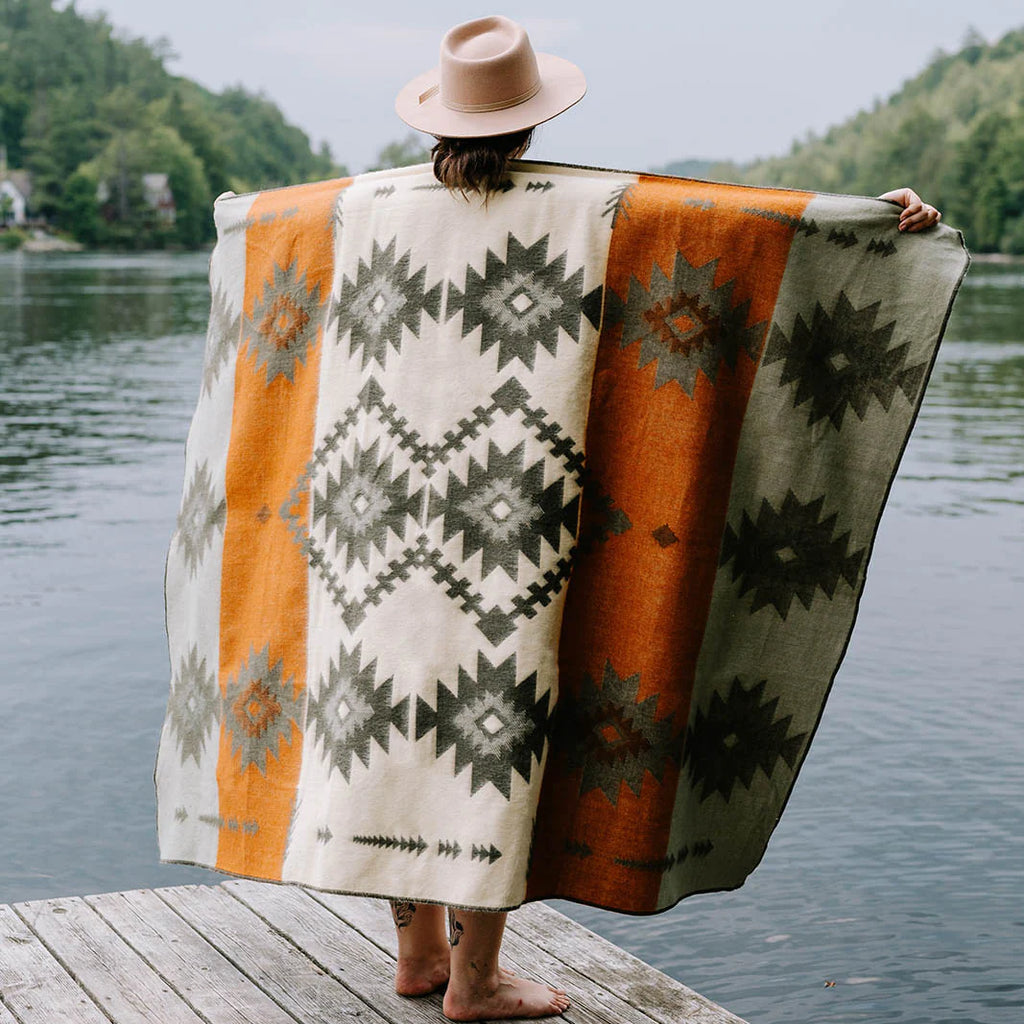 20% Alpaca, 80% Acrylic Desert Modern, Sedona, Tularosa Style Blanket 