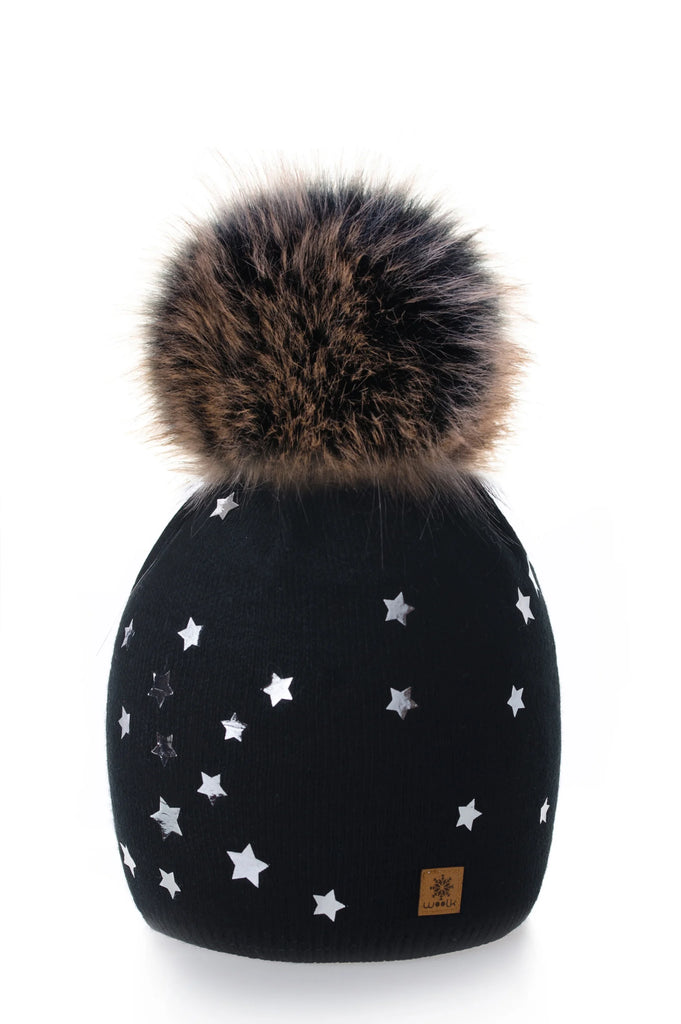  Woolk winter hat with large pom pom 