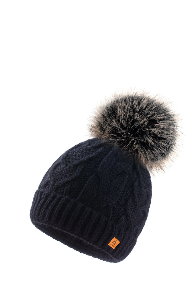  Woolk winter hat with large pom pom 