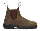 Unisex rustic brown leather blundstone style 585 water-resistant boot.