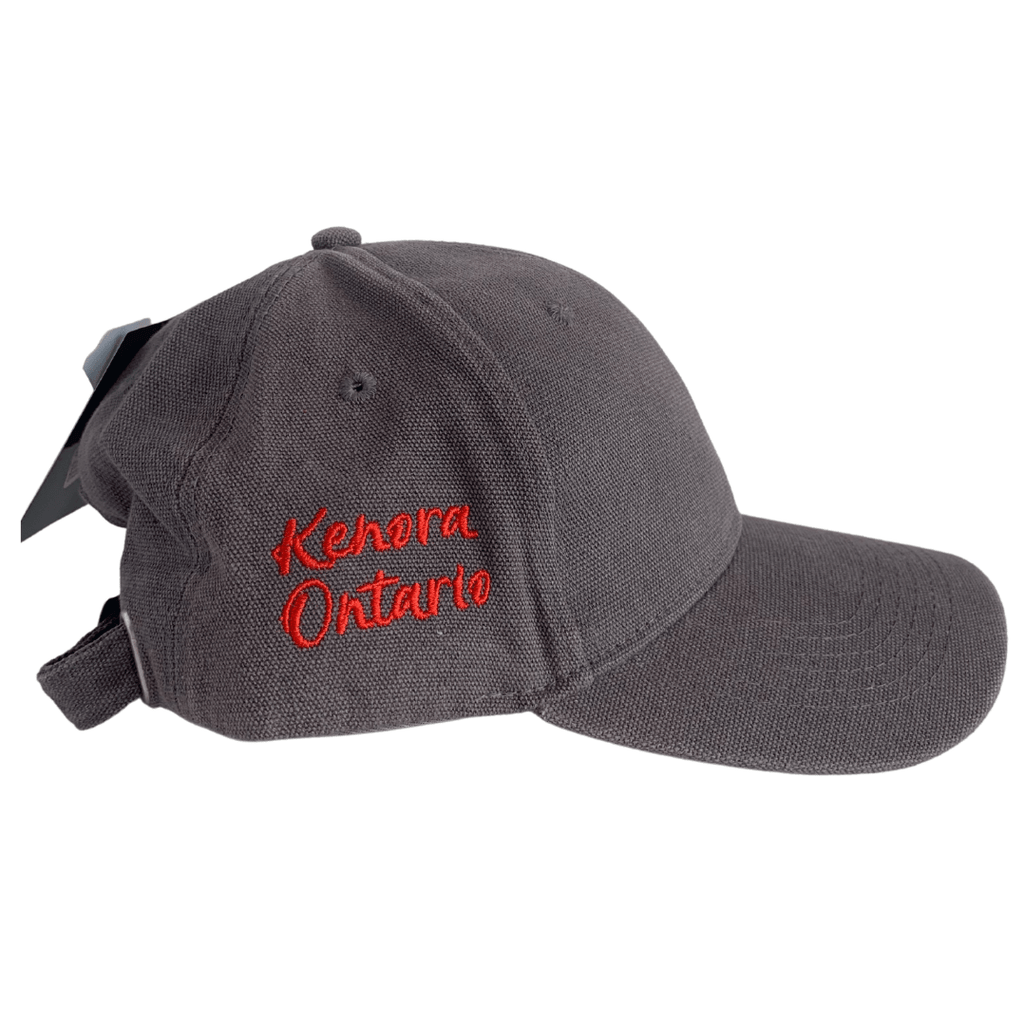  Unisex ball cap hat featuring Kenora, Ontario with adjustable velcro back