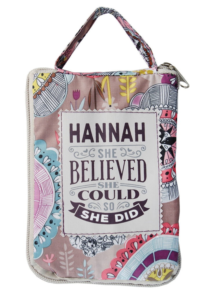 Beautiful Print Tote Bag With A Nice Quote "Hannah, She Believed She Could So She Did"