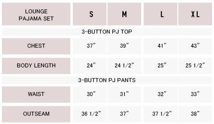 PJ Set Size guide