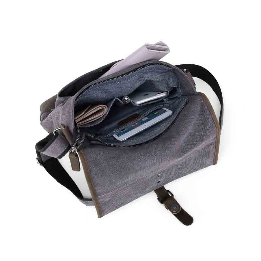 Canvas bag by Davan featuring a water repellent messenger bag for everyday wear