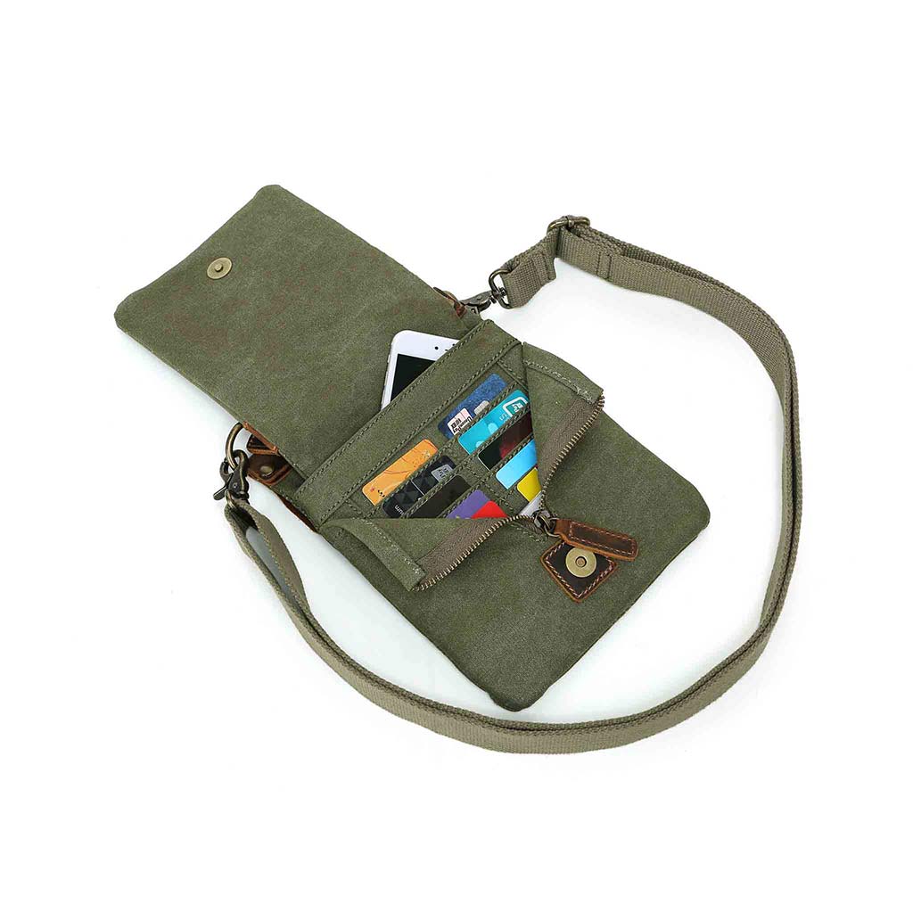 Canvas bag by Davan featuring a water repellent small shoulder bag