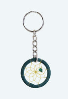 1.5” dreamcatcher keychain w/ rock chip Comes in Black, Green and Tan