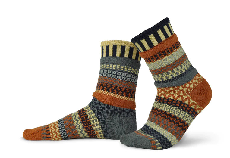 Nutmeg solmate Crew Socks Toasty Warm And Comfortable With Beautiful Iconic Design 