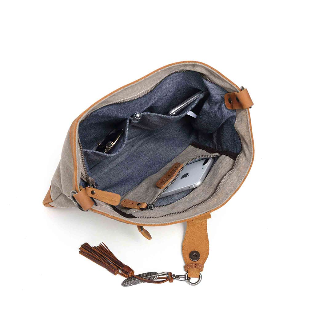 Canvas bag by Davan featuring a water repellent shoulder bag