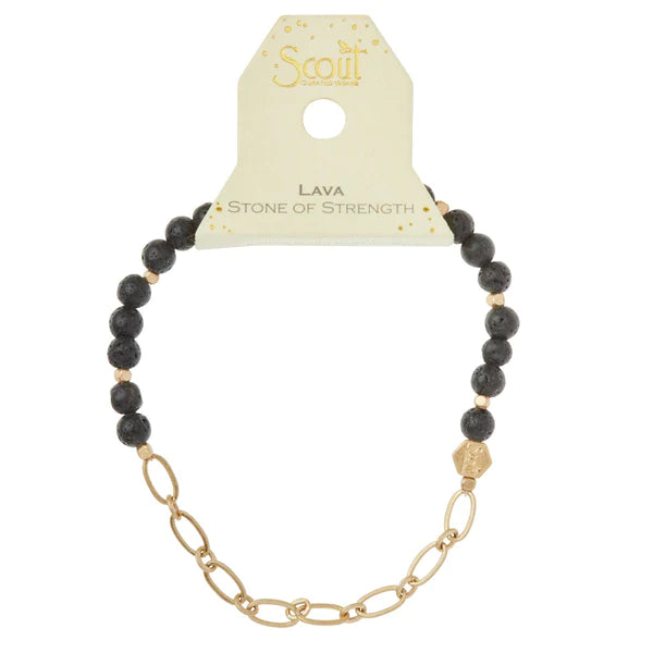 Scout jewelry featuring a bracelet with small beads