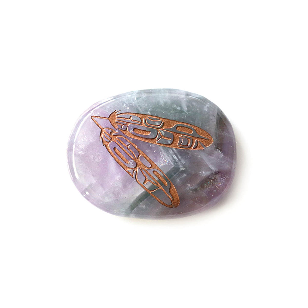 1.5" to 1.75" semi-precious stone with engraving artwork