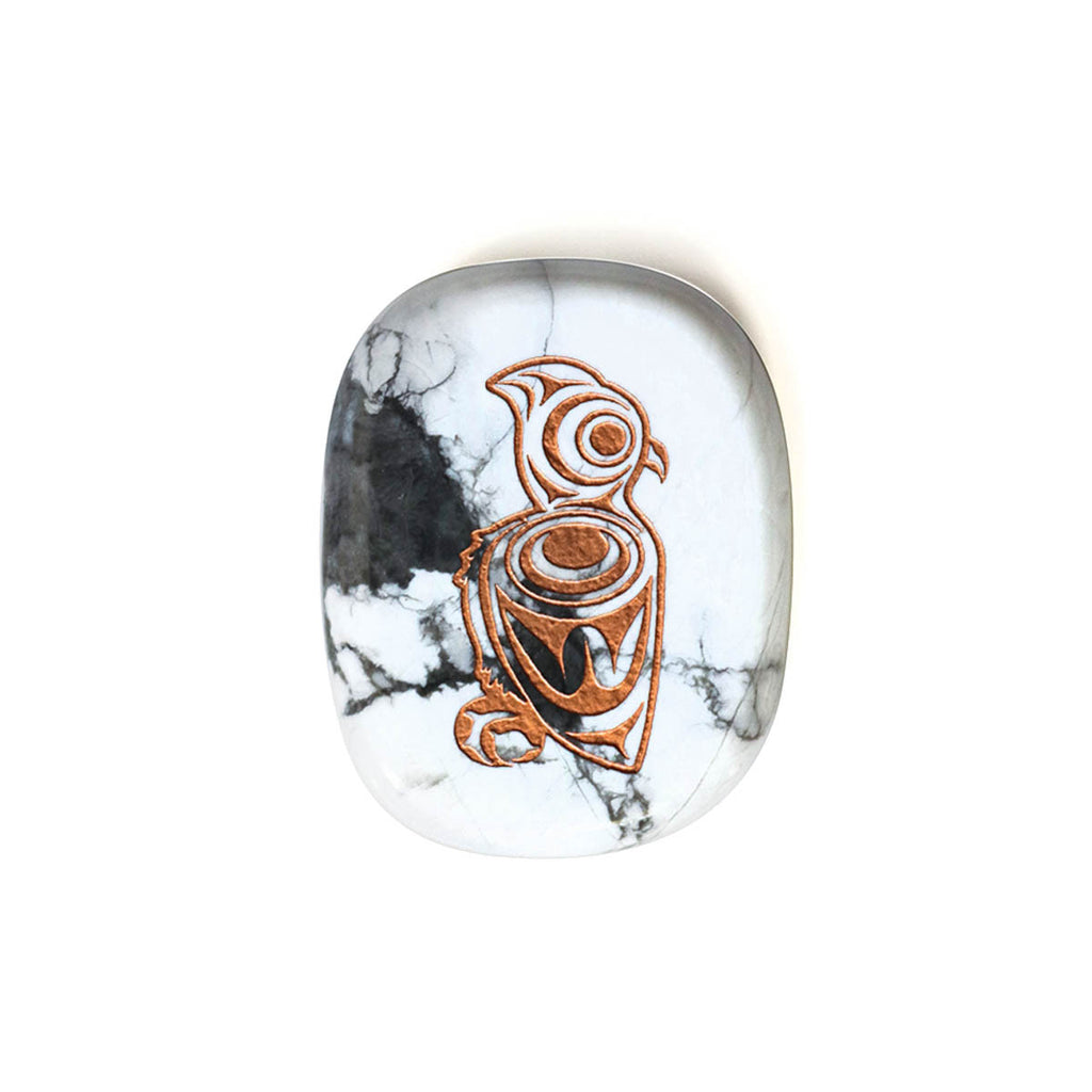 1.5" to 1.75" semi-precious stone with engraving artwork