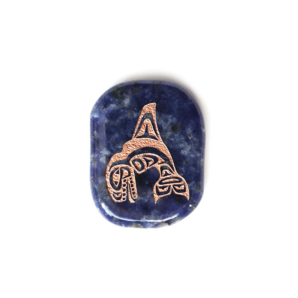 1.5" to 1.75" semi-precious stone with engraving artwork