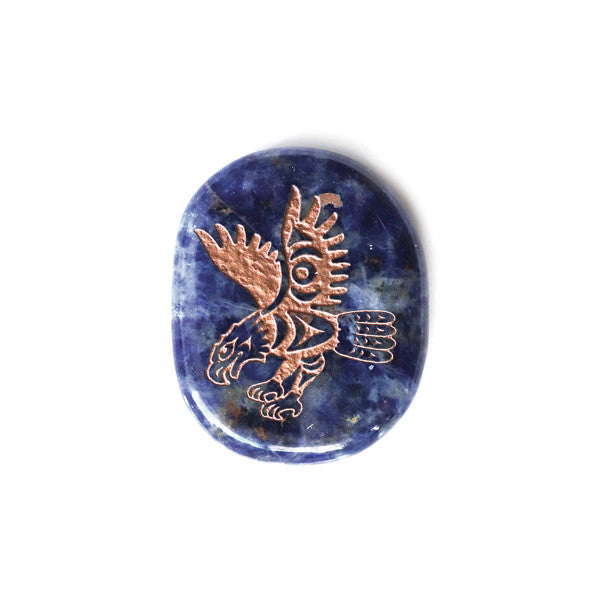 1.5" to 1.75" semi-precious stone with engraving artwork