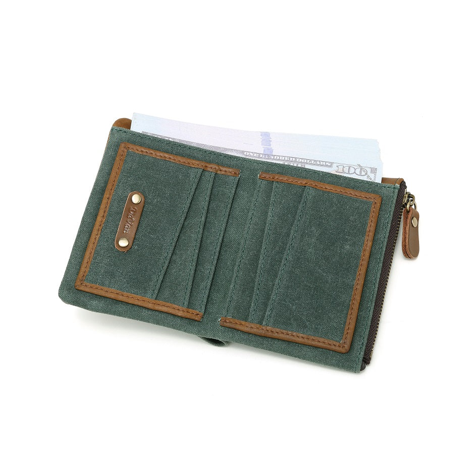  Canvas wallet by Davan featuring a water repellent waxed wallet