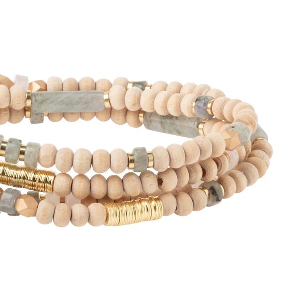 Scout jewelry featuring natural gemstone beads on bracelet