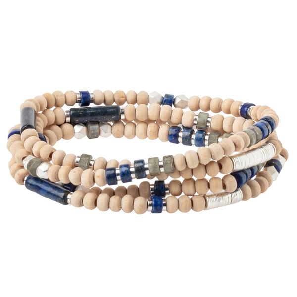 Scout jewelry featuring natural gemstone beads on bracelet