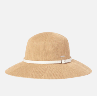 Kooringal womens summer sun hat featuring a stylish and fashionable faux leather crown band and wide brim