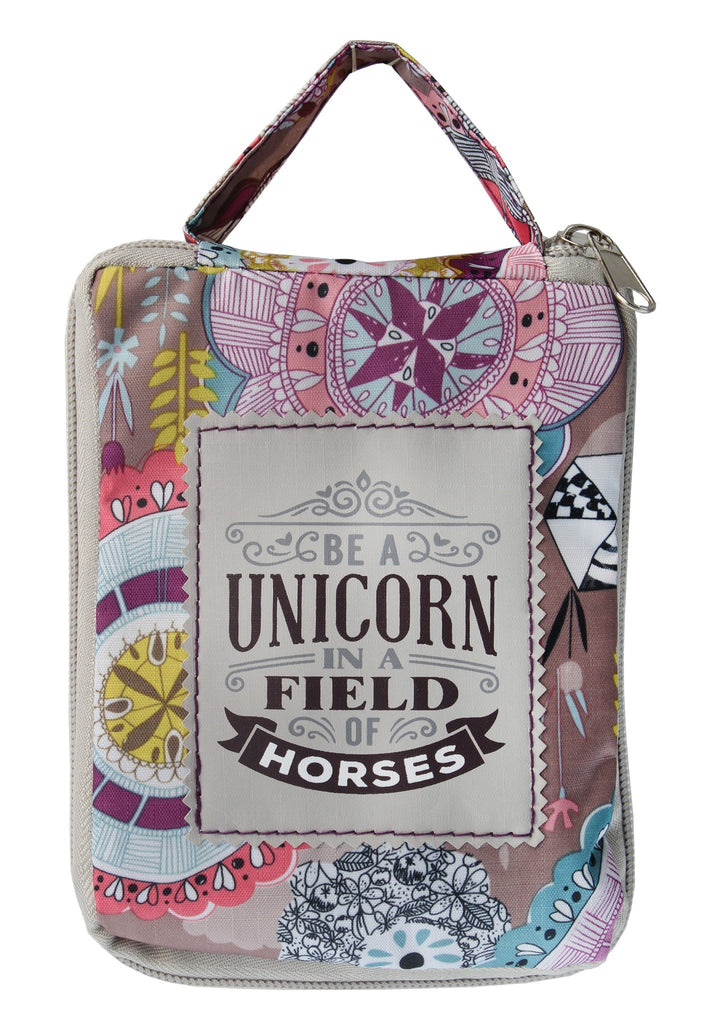 Beautiful Print Tote Bag With A Nice Quote "Be A Unicorn In A Field Of Horses"