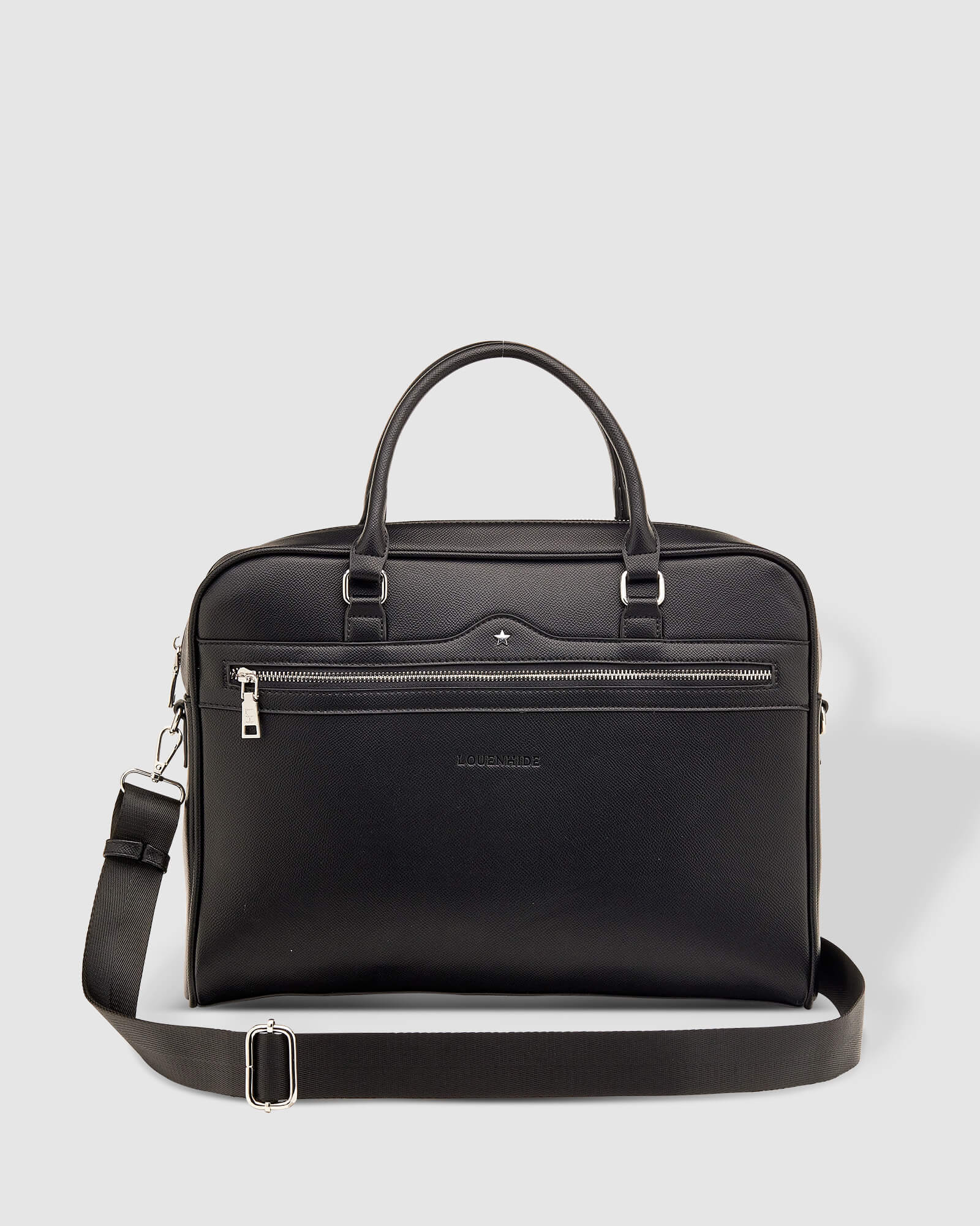 Polyurethane Vegan Leather Louenhide bag featuring a Portland laptop bag