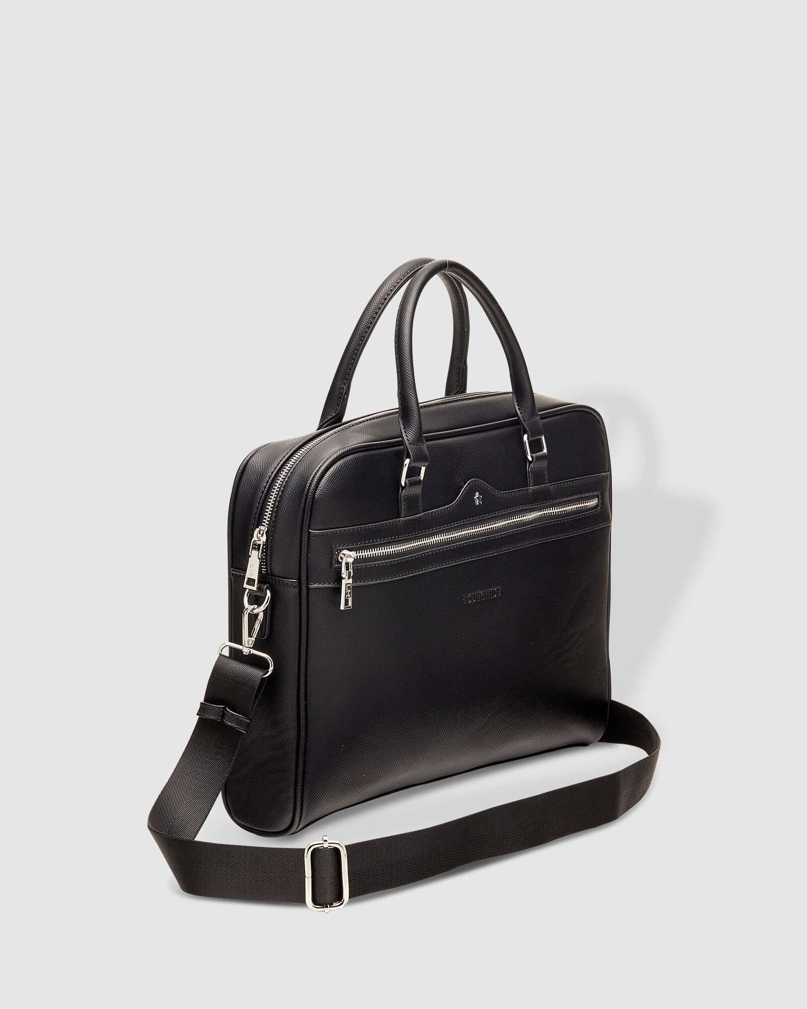 Polyurethane Vegan Leather Louenhide bag featuring a Portland laptop bag