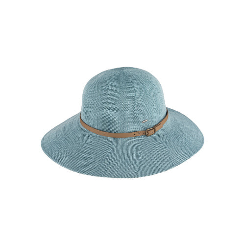 Kooringal womens summer sun hat featuring a stylish and fashionable faux leather crown band and wide brim