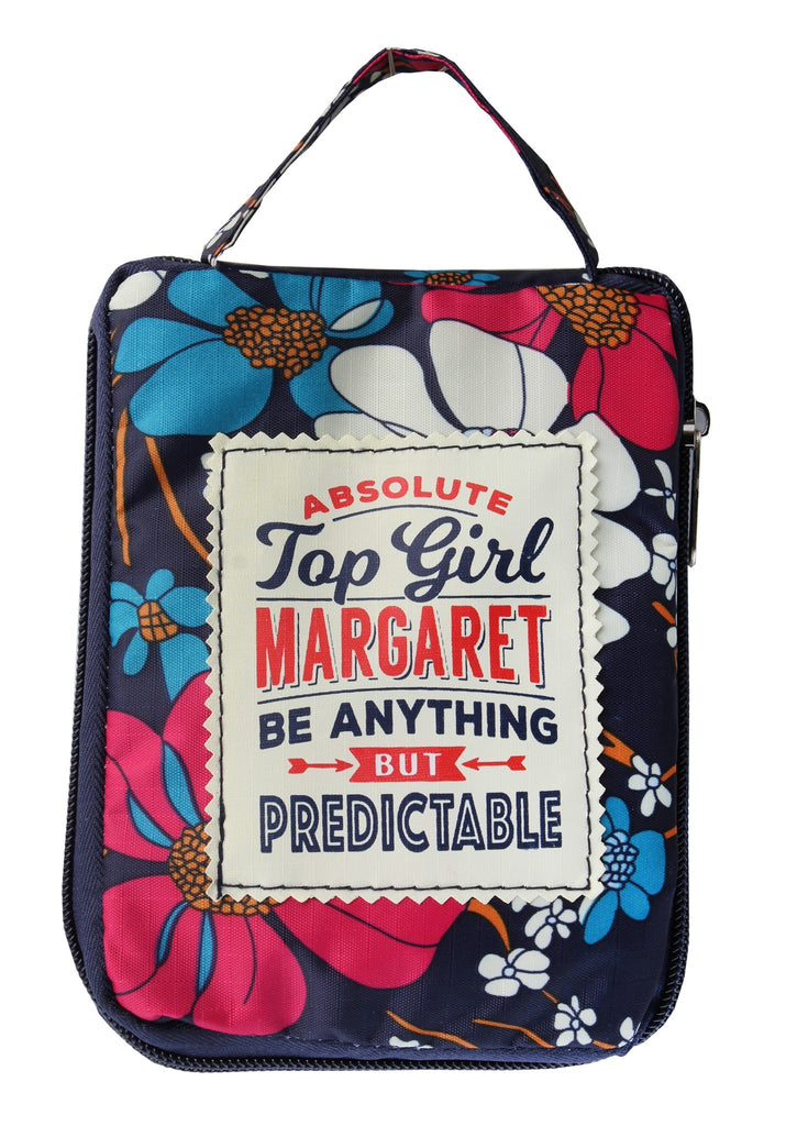 Beautiful Print Tote Bag With A Nice Quote "Absolute Top Girl Rebecca, Be Anything But Predictable"