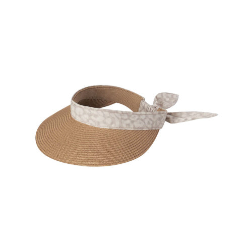 Kooringal womens summer visor featuring a woven brim and an elastic adjustable backing