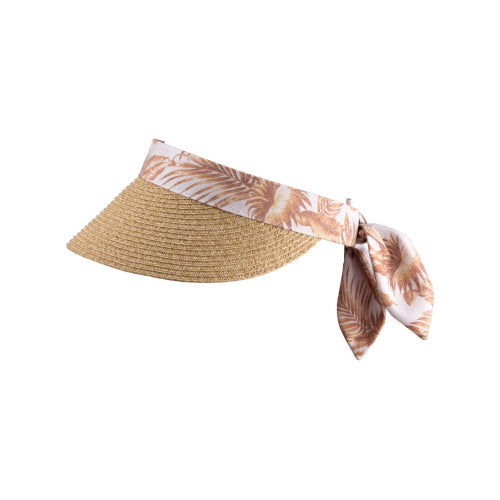 Kooringal womens summer visor featuring a woven brim and an elastic adjustable backing