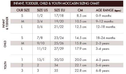 Snowy Owlet Child - Charcoal Size Guide