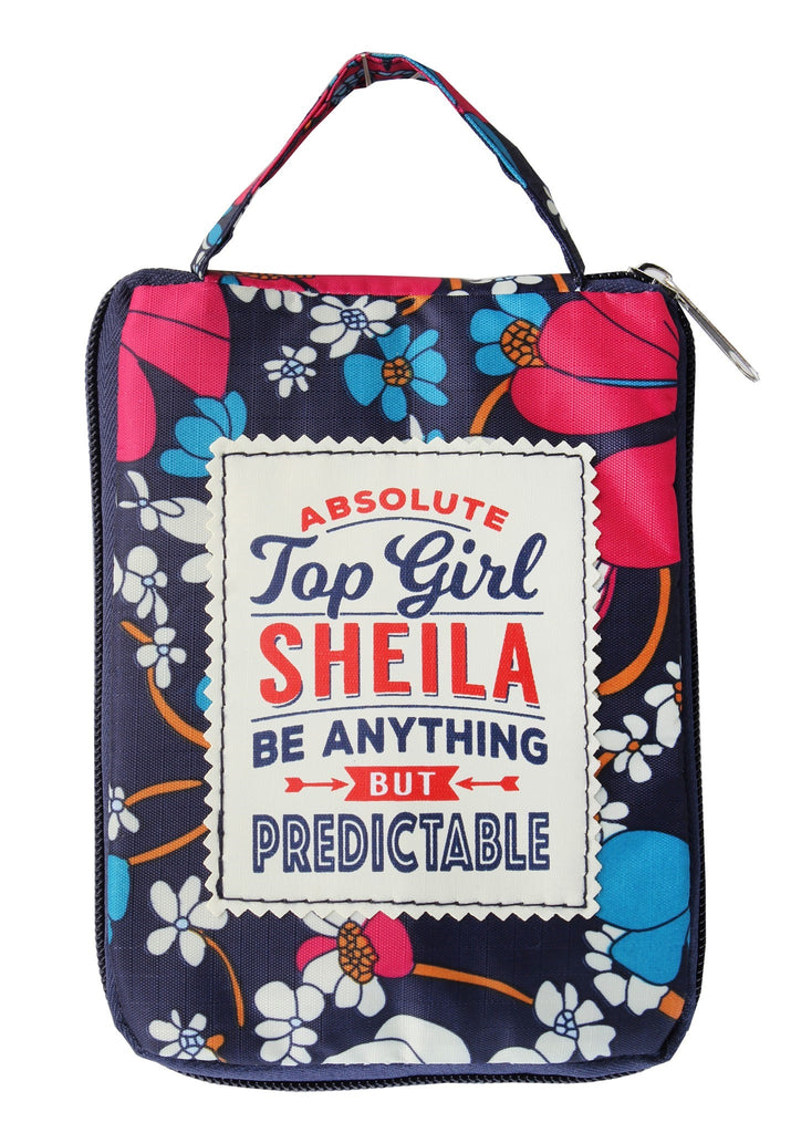 Beautiful Print Tote Bag With A Nice Quote "Absolute Top Girl Sheila Be Anything But Predictable"